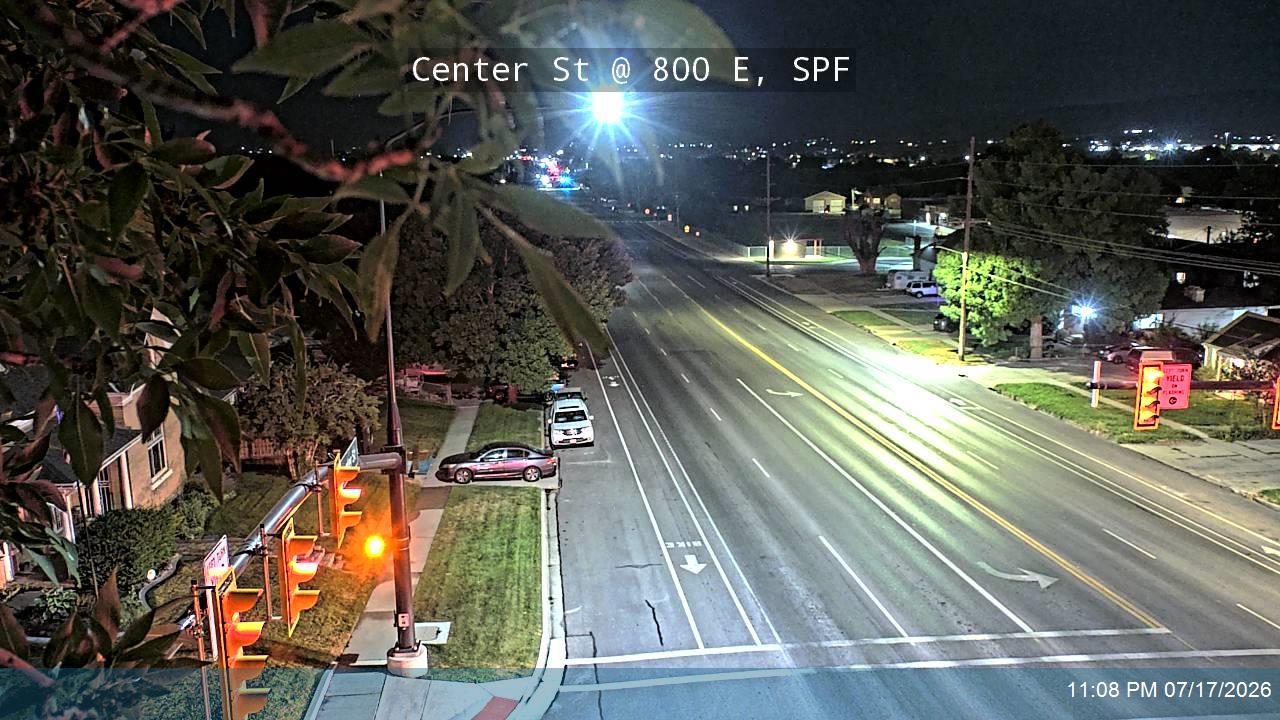 800 E traffic camera, view east, Spanish Fork, Utah