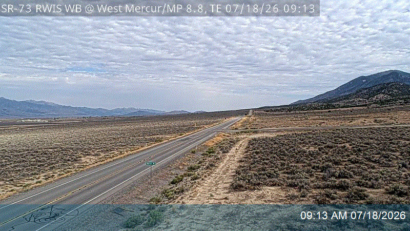 SR-73 RWIS WB @ West Mercur / MP 8.8, TE traffic camera, Tooele County