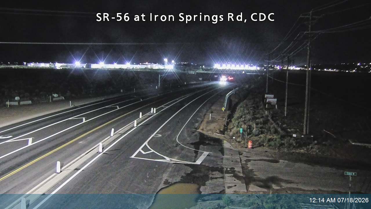 SR-56 traffic camera, view east, Cedar City, Utah