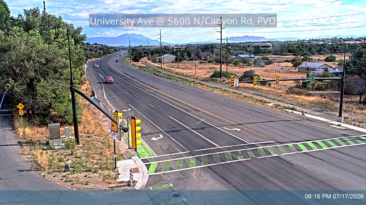 US-189 traffic camera, view north, Provo, Utah