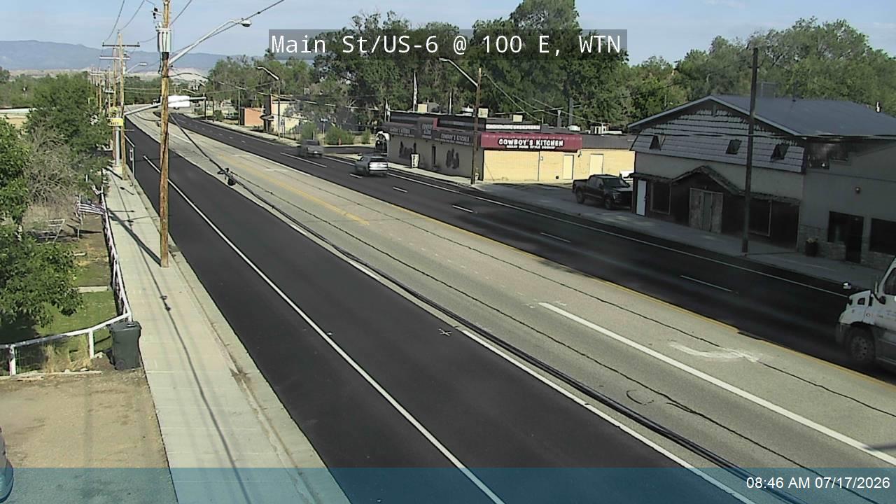 US-6 traffic camera, view east, Wellington, Utah