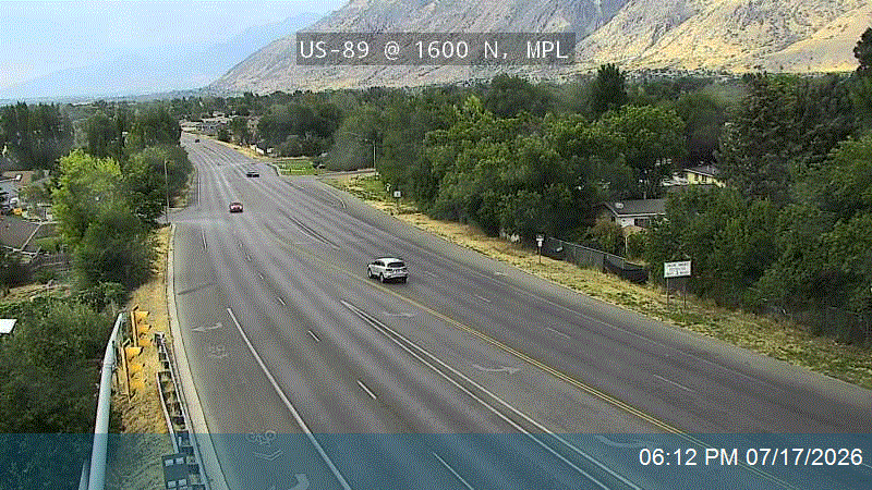 US-89 traffic camera, Mapleton, Utah