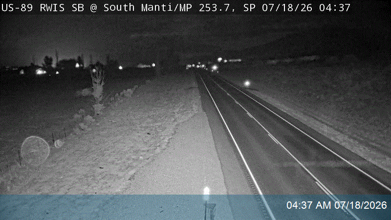 US-89 traffic camera, view south, Mount Pleasant, Utah