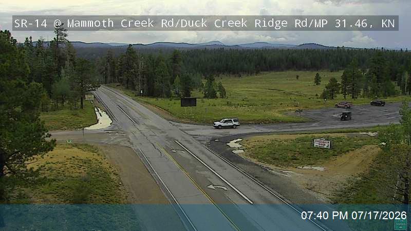 SR-14 EB @ Mammoth Creek Rd / Duck Creek Ridge Rd / MP 31.06, KN traffic camera, Kane County