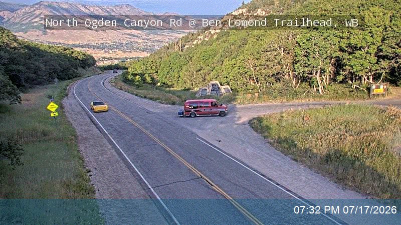 North Ogden Canyon Rd @ Ben Lomond Trailhead, WB traffic camera, Weber County