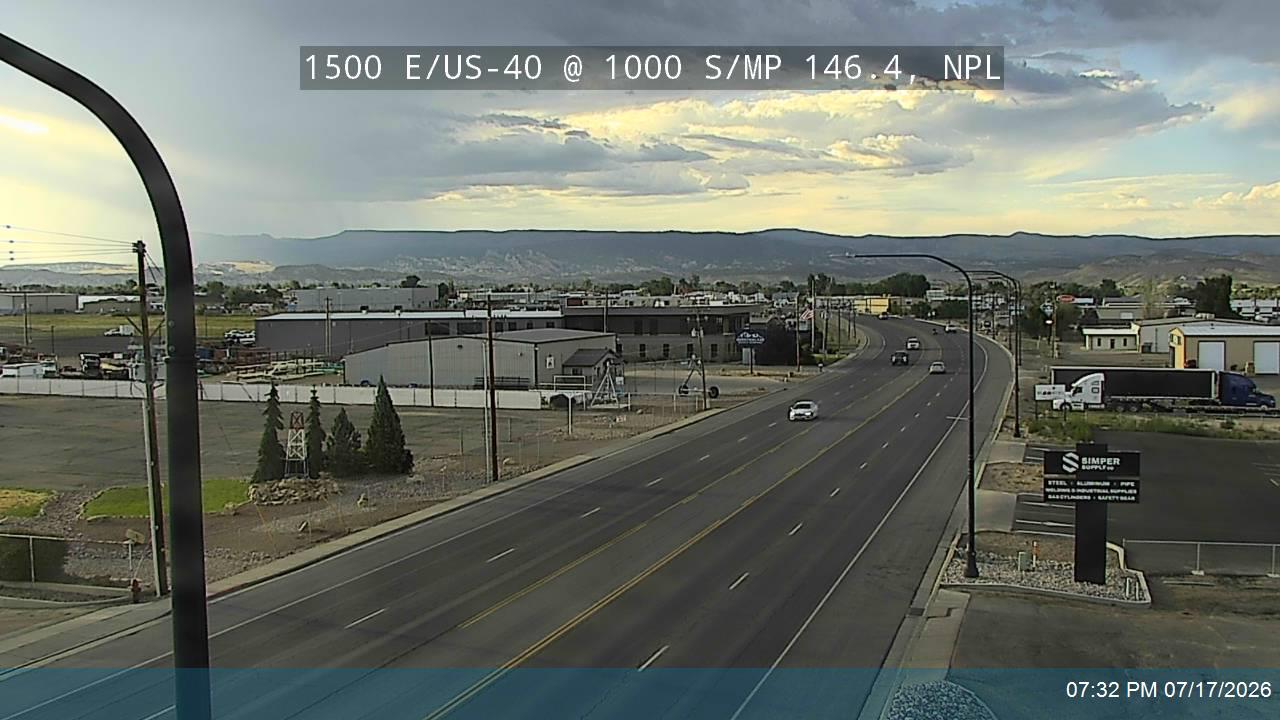 US-40 traffic camera, view north, Naples, Utah