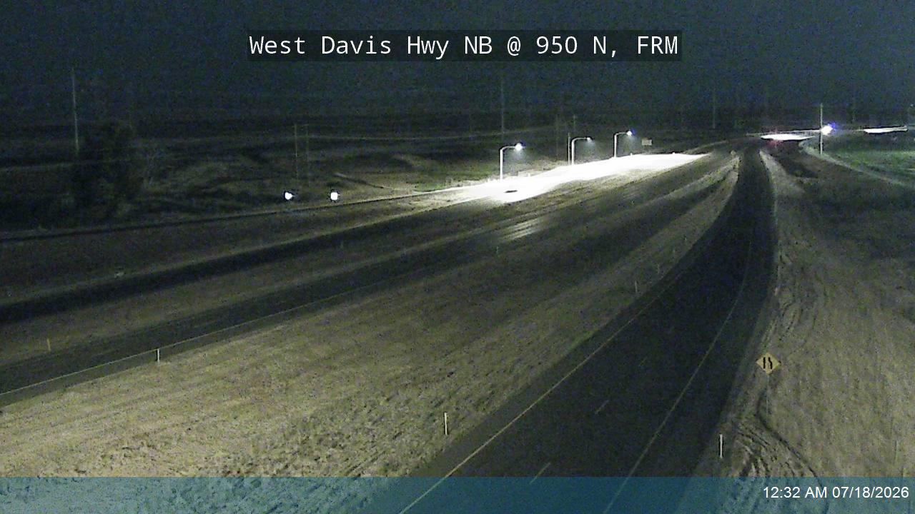 West Davis Hwy traffic camera, view north, Farmington, Utah
