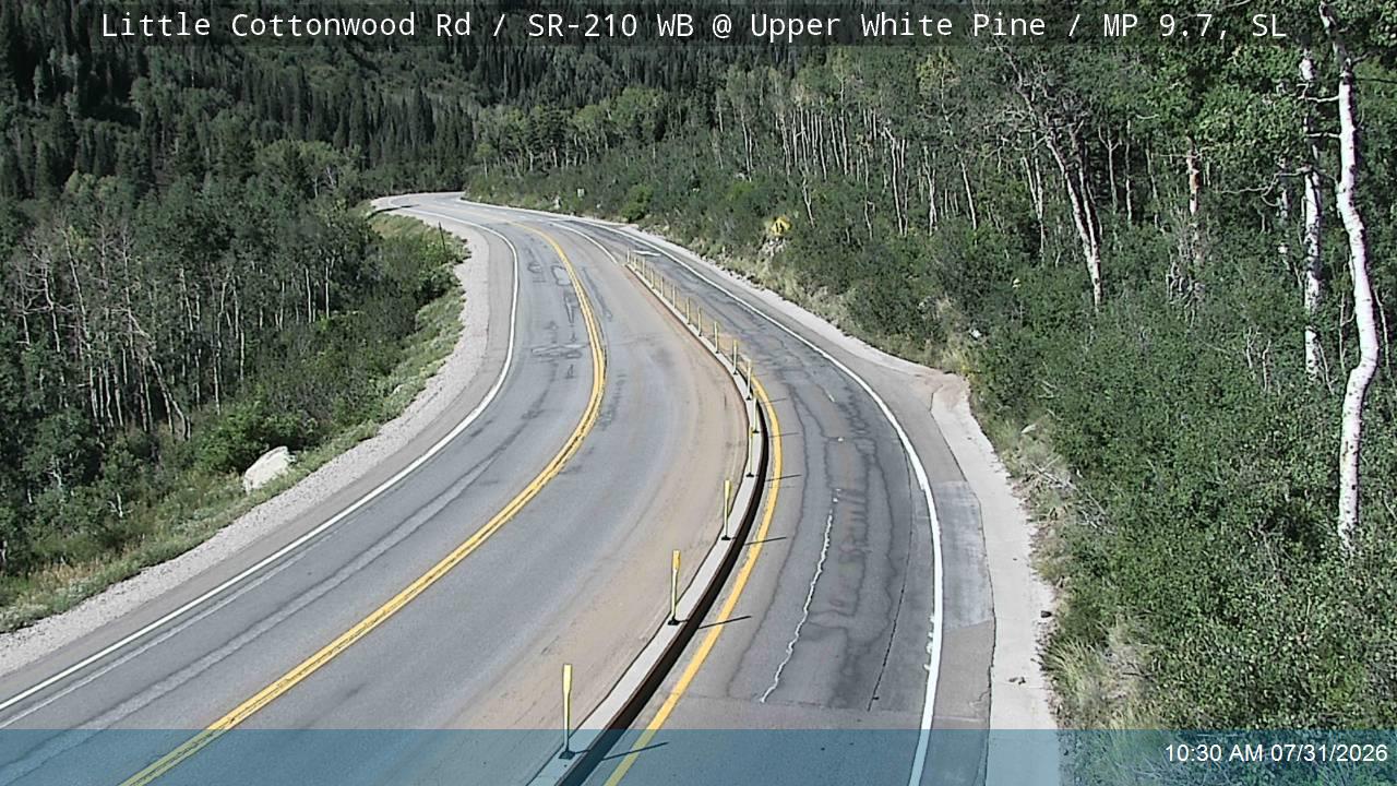 Little Cottonwood Rd / SR-210 WB @ Upper White Pine / MP 9.7, SL