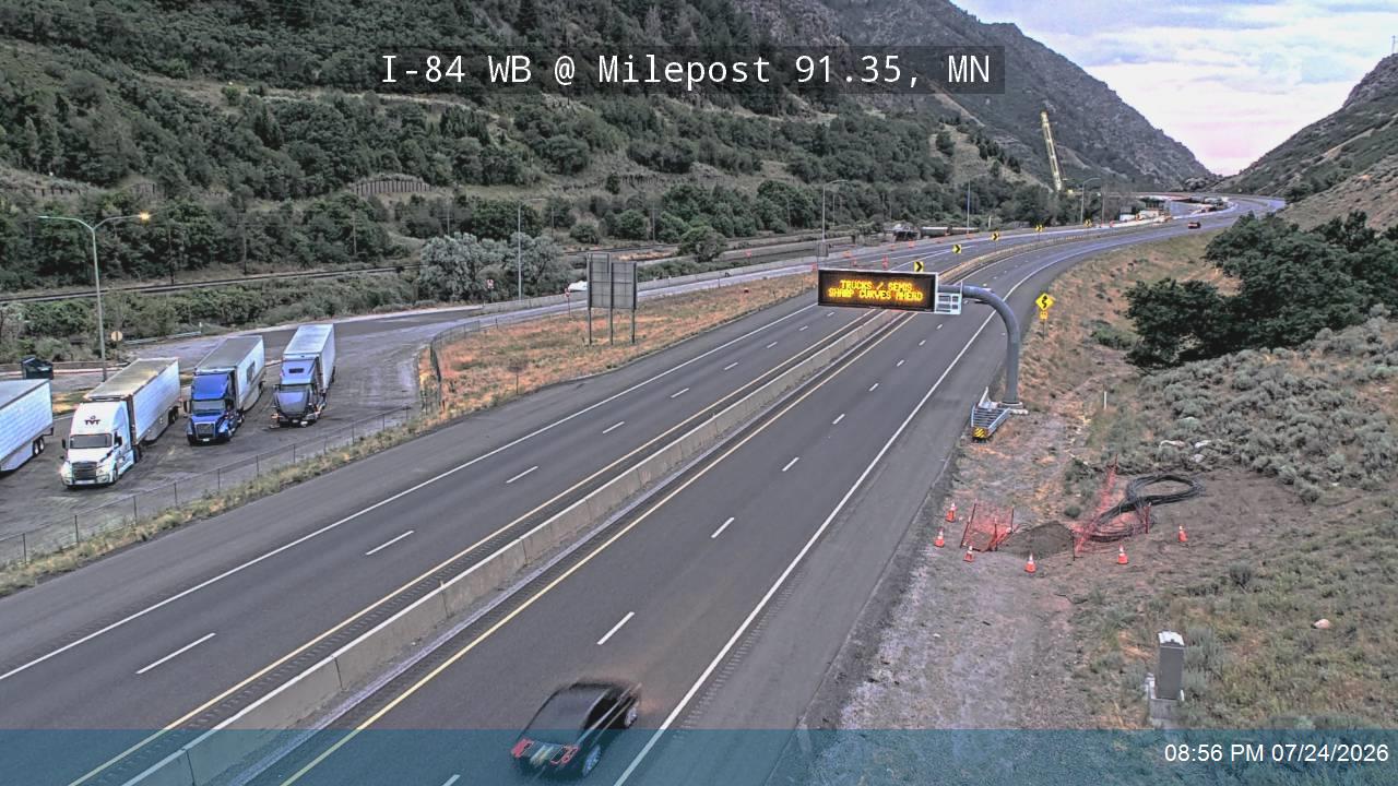 I-84 / Weber Canyon WB @ Milepost 91.35, MN