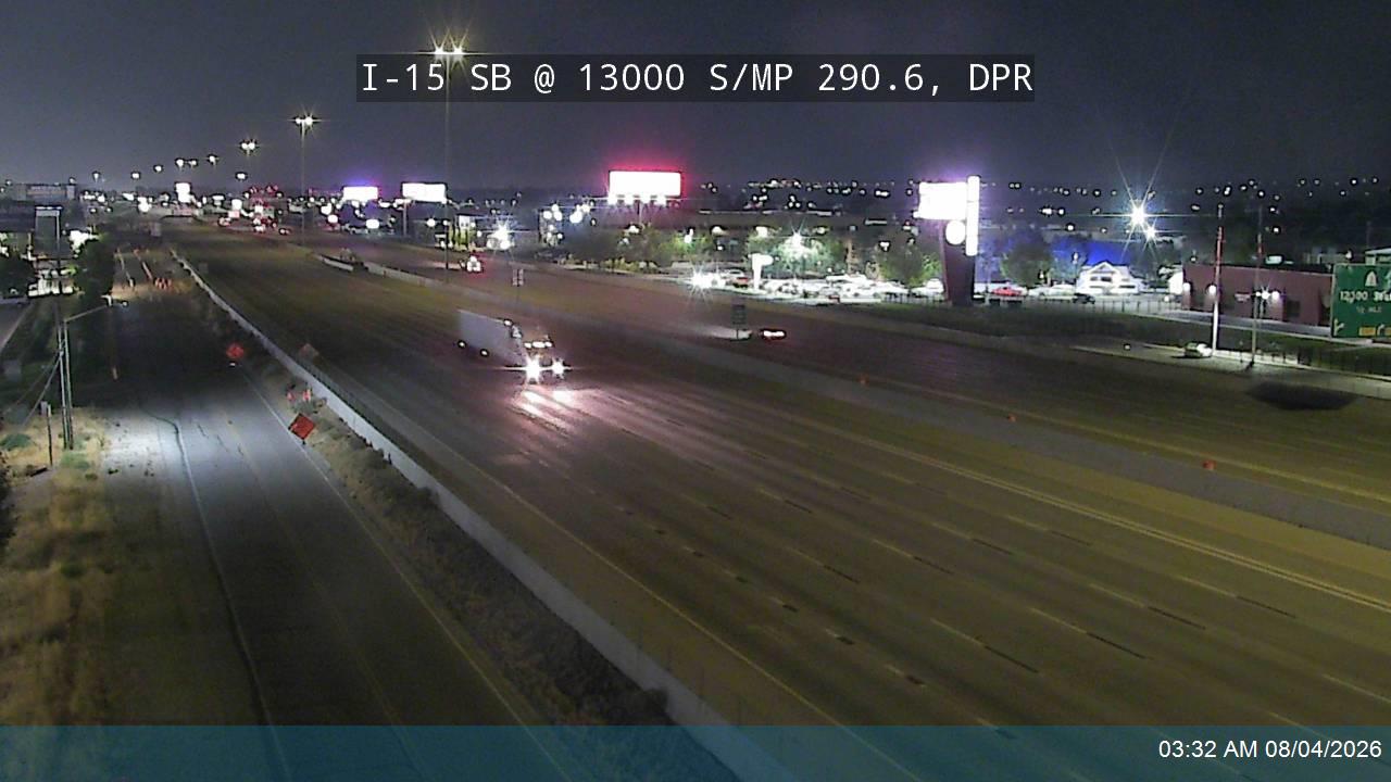 Nearest traffic camera for the crash on I-15