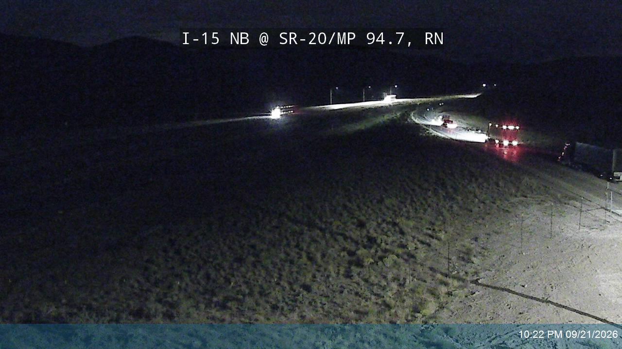 I-15 NB @ SR-20 / MP 94.7, RN