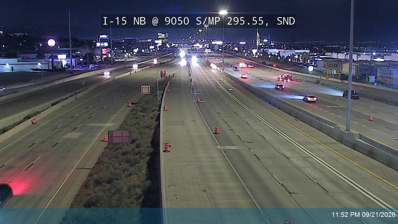 I-15 NB @ 9050 S / MP 295.55, SND