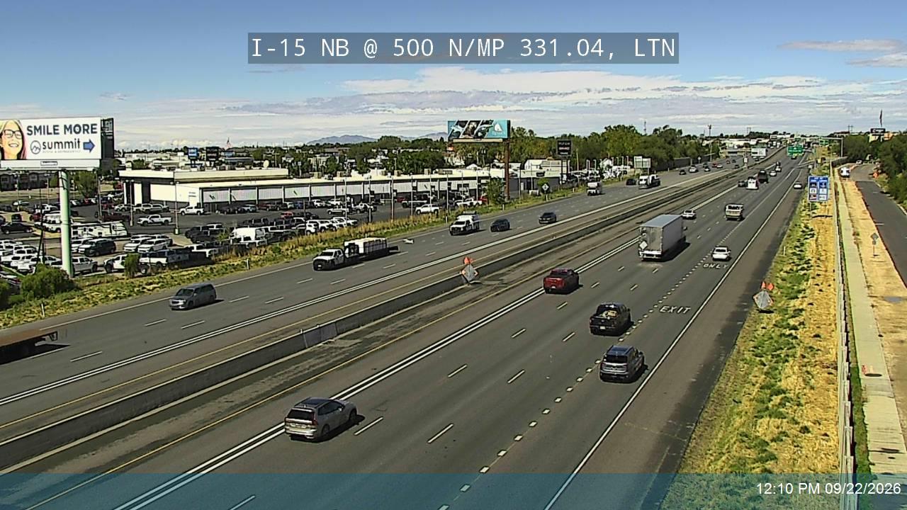 I-15 NB @ 500 N / MP 331.04, LTN
