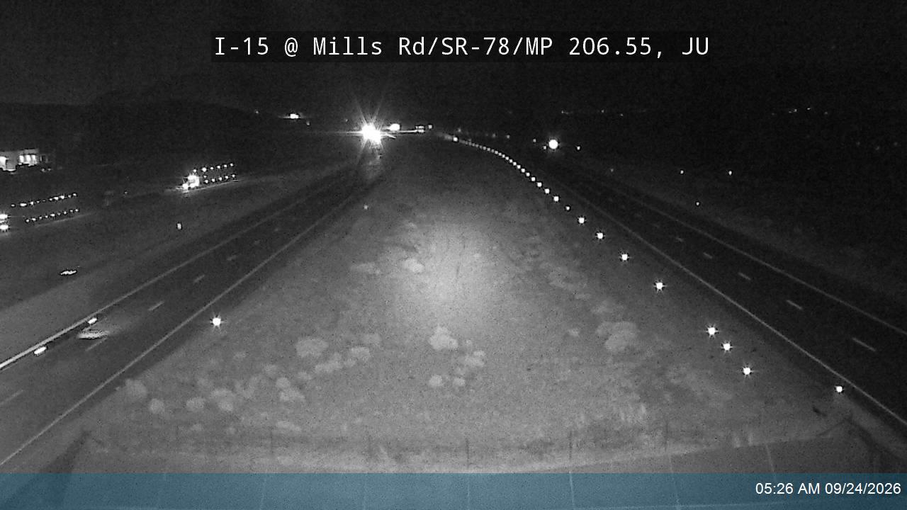 I-15 @ Mills Rd / SR-78 / MP 206.55, JU