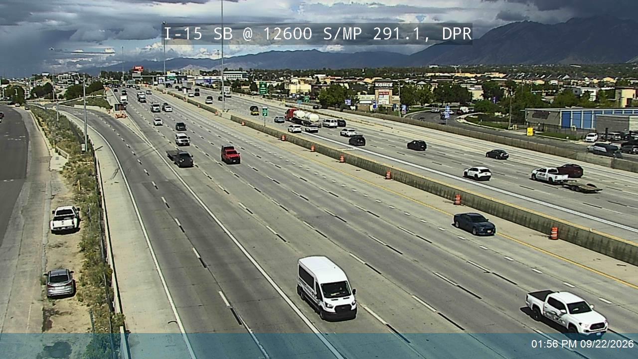 I-15 SB @ 12600 S / MP 291.1, DPR