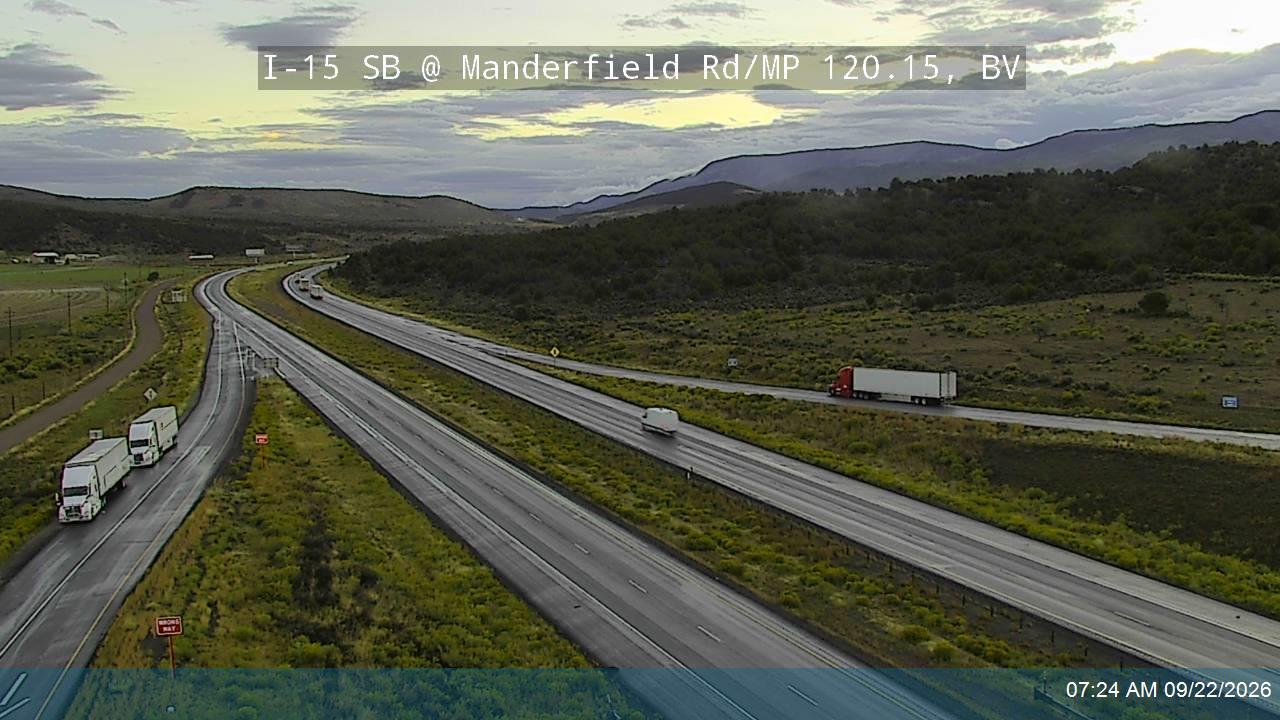 I-15 SB @ Manderfield Rd / MP 120.15, BV