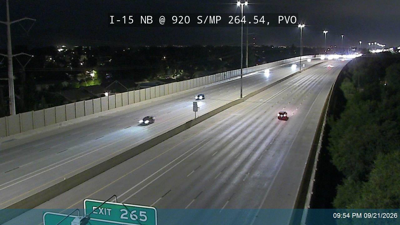 I-15 NB @ 920 S / MP 264.54, PVO