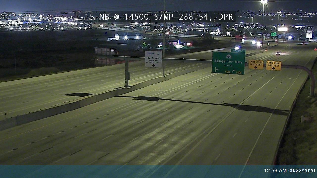I-15 NB @ 14500 S / MP 288.54, DPR