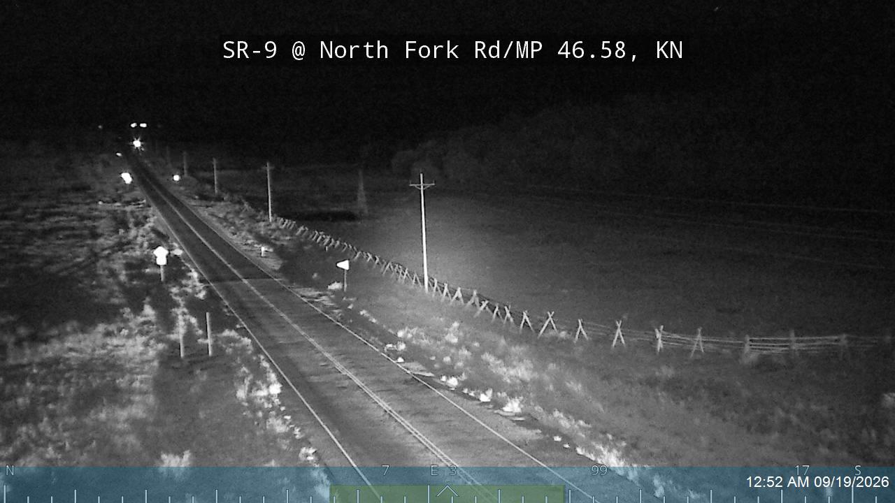 Live UDOT road camera: SR-9 at North Fork Road, milepost 46.58