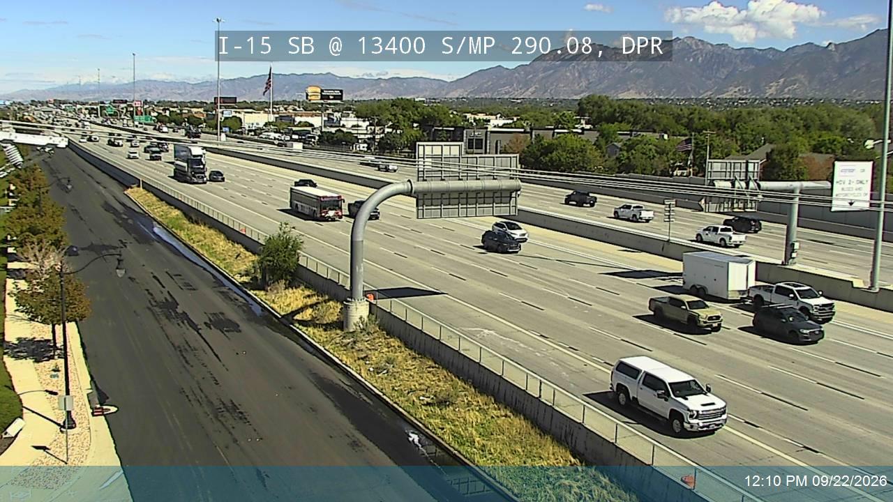I-15 SB @ 13400 S / MP 290.08, DPR