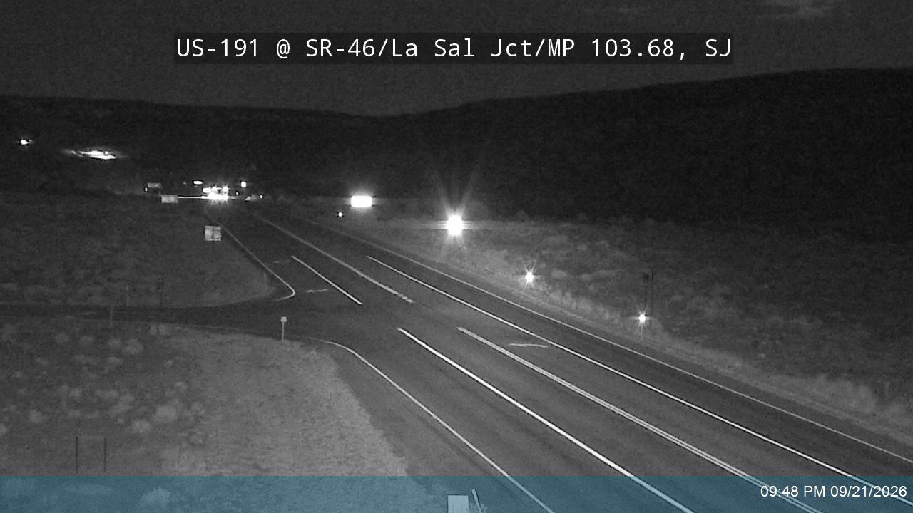 US-191 NB @ MP 103.8, SR-46 / La Sal Jct, SJ