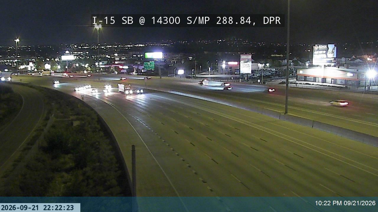 I-15 SB @ 14300 S / MP 288.84, DPR