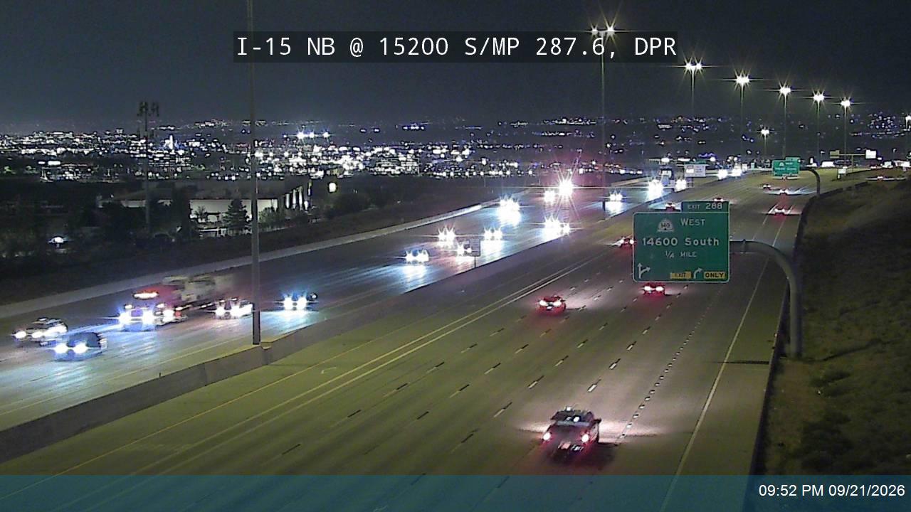 I-15 NB @ 15200 S / MP 287.6, DPR