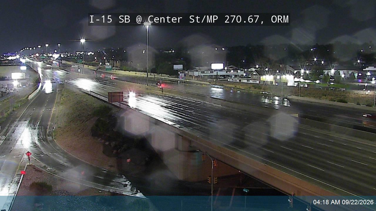 I-15 SB @ Center St / MP 270.67, ORM