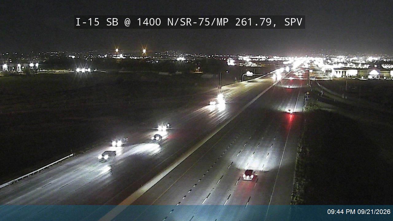 I-15 SB @ 1400 N / SR-75 / MP 261.79, SPV