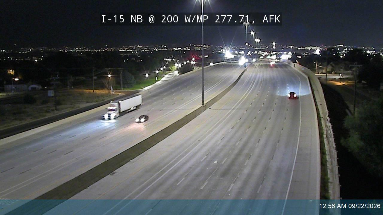 I-15 NB @ 200 W / MP 277.71, AFK