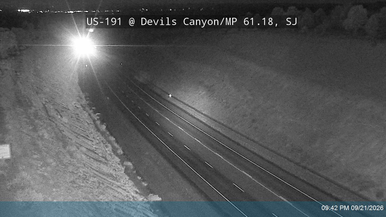 US-191 NB @ Devils Canyon / MP 61.18, SJ