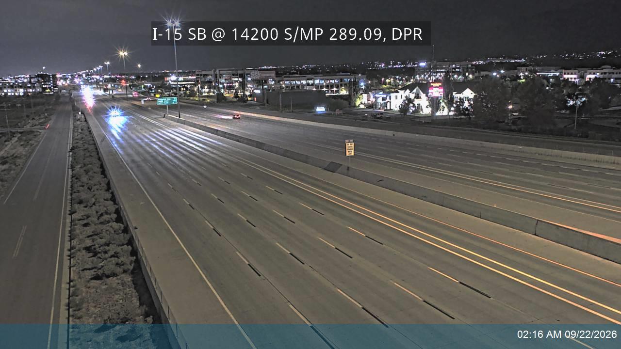 I-15 SB @ 14200 S / MP 289.09, DPR
