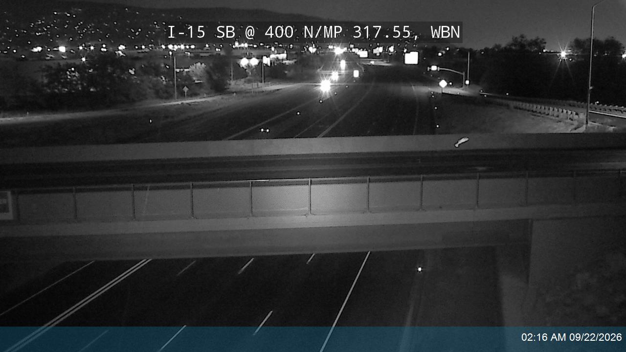 I-15 SB @ 400 N / SR-106 / MP 317.55, WBN