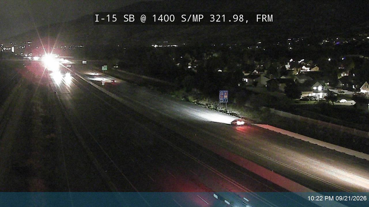 I-15 SB @ 1400 S / MP 321.98, FRM