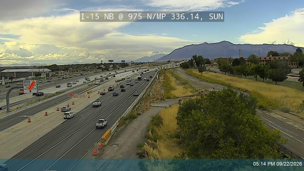 I-15 NB @ 975 N / MP 336.14, SUN