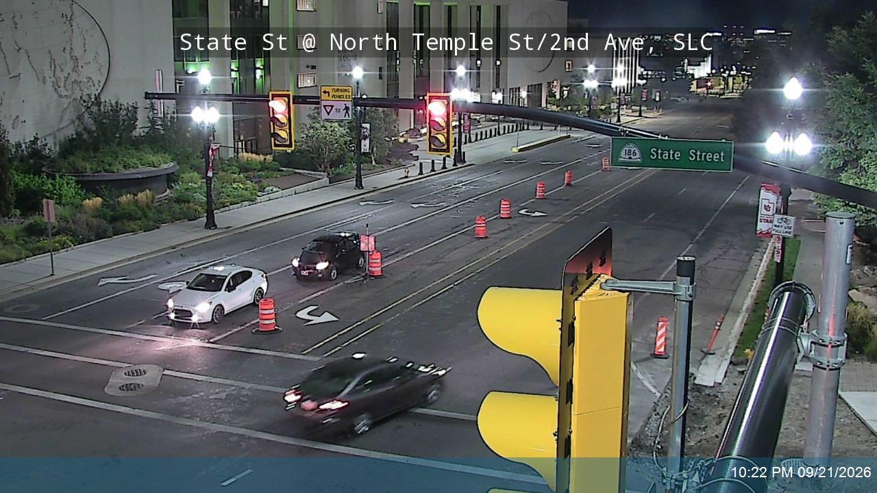 State St / SR-186 @ North Temple St / 2nd Ave, SLC