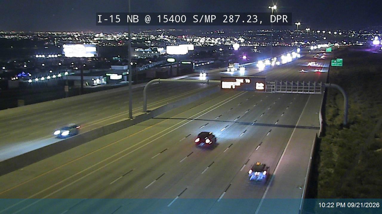 I-15 NB @ 15400 S / MP 287.23, DPR