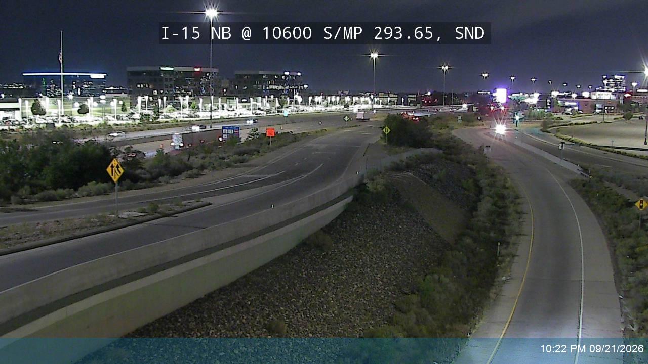 I-15 NB @ 10600 S / SR-151 / MP 293.65, SND
