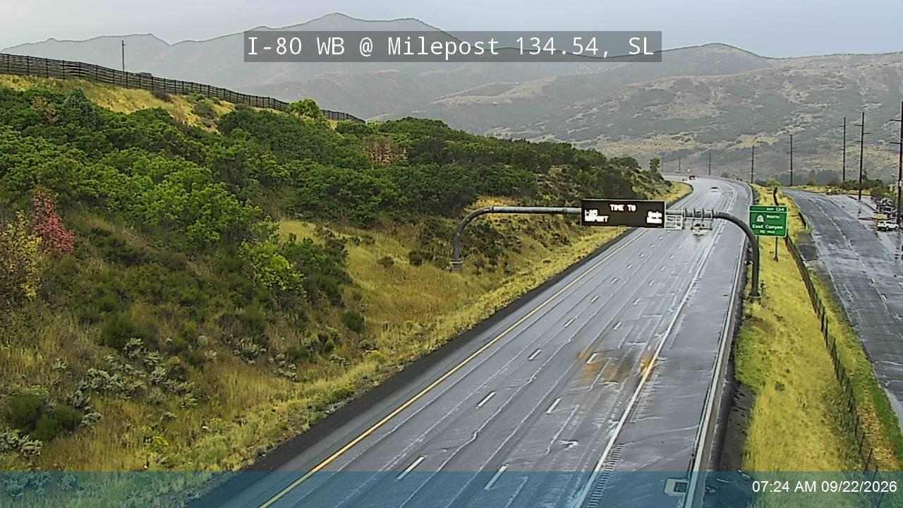 I-80 / Parleys Canyon WB @ Mountain Dell / MP 134.54, SL