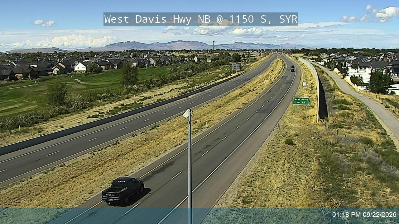 West Davis Hwy / SR-177 NB @ 1150 S / MP 14.42, SYR