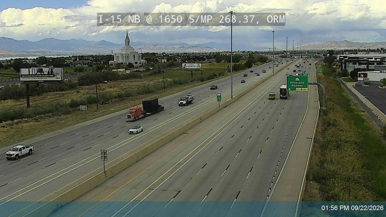I-15 NB @ 1650 S / MP 268.37, ORM