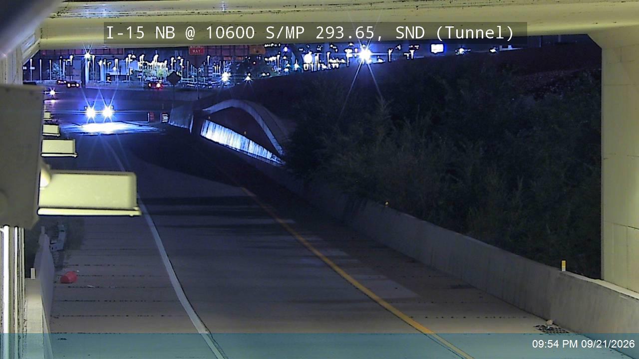 I-15 NB @ 10600 S / SR-151 / MP 293.65, SND (Tunnel)