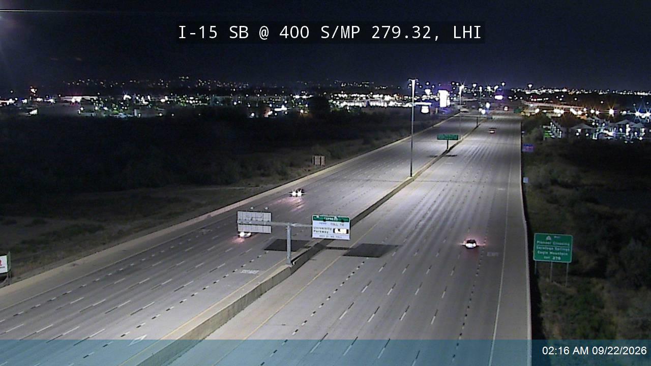 I-15 SB @ 400 S / MP 279.32, LHI