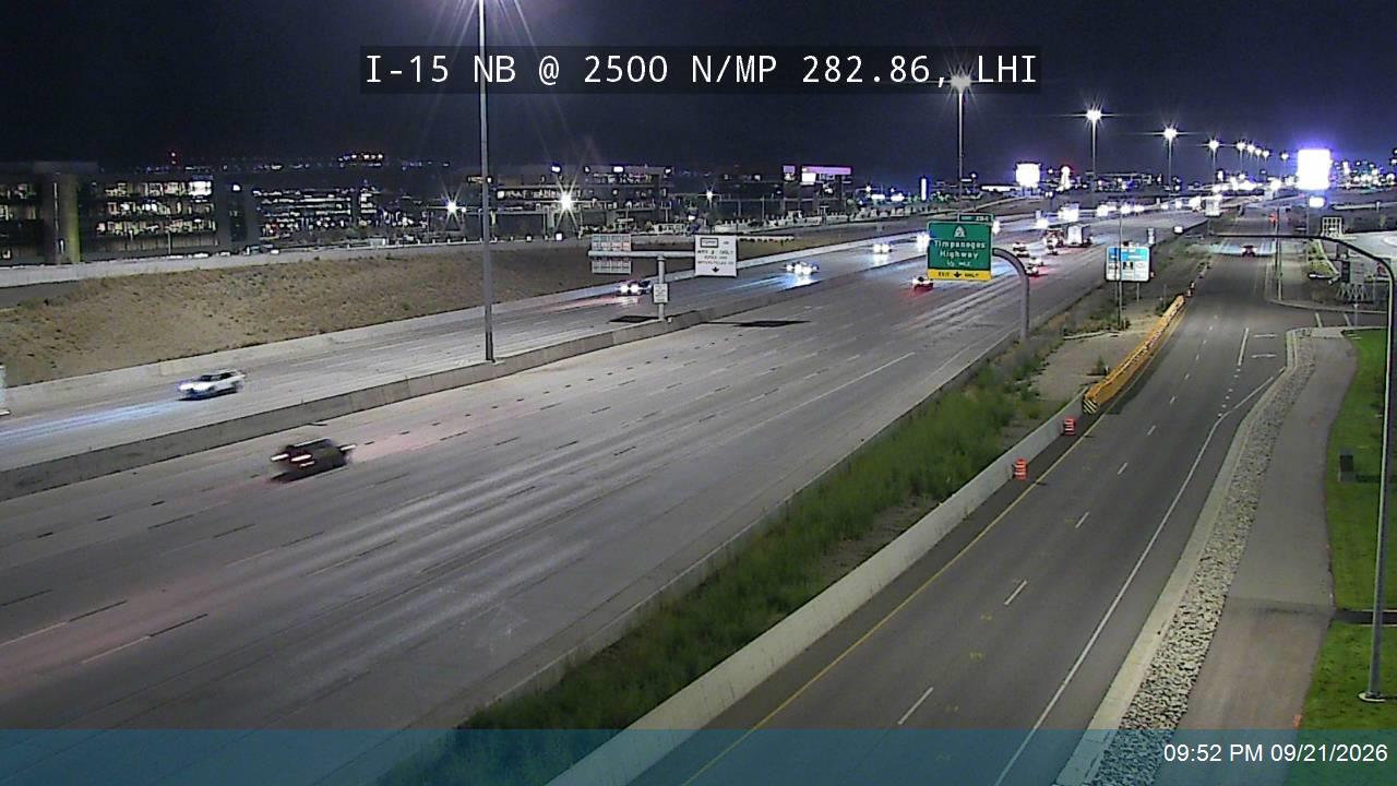 I-15 NB @ 2500 N / MP 282.86, LHI