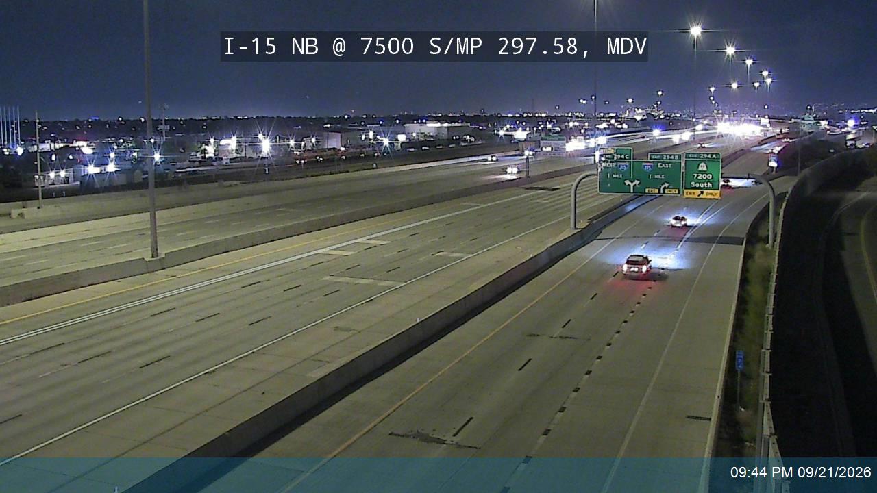 I-15 NB @ 7500 S / MP 297.58, MDV