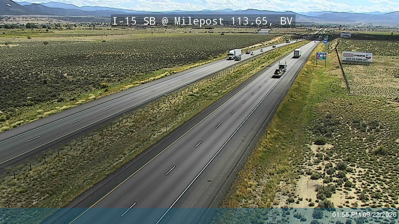 I-15 SB @ Milepost 113.65, BV