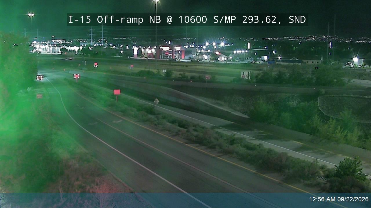 I-15 Off-ramp NB @ 10600 S / SR-151 / MP 293.62, SND