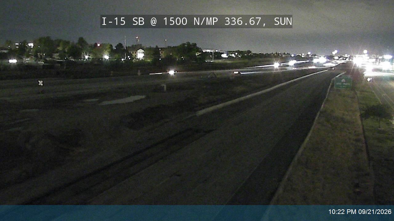I-15 SB @ 1500 N / MP 336.67, SUN