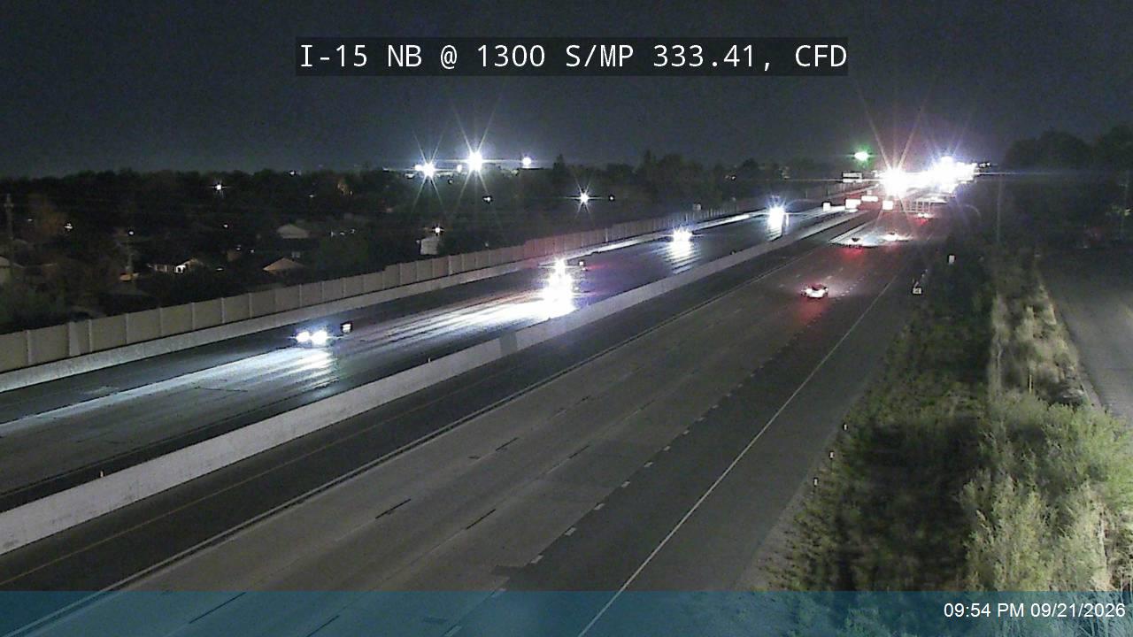 I-15 NB @ 1300 S / MP 333.41, CFD