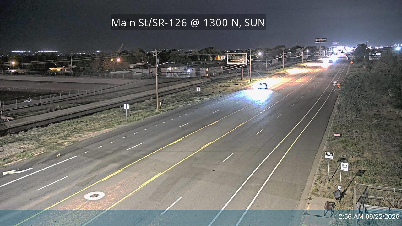 Main St / SR-126 @ 1300 N, SUN